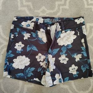 American Eagle Floral Midi Trouser Shorts